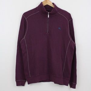 Tommy Bahama Grape Wine 1/4 Zip Pullover Sweater